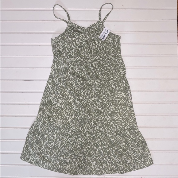 OLD NAVY NWT 100% Cotton Green Spaghetti Strap Dress - Picture 4 of 4